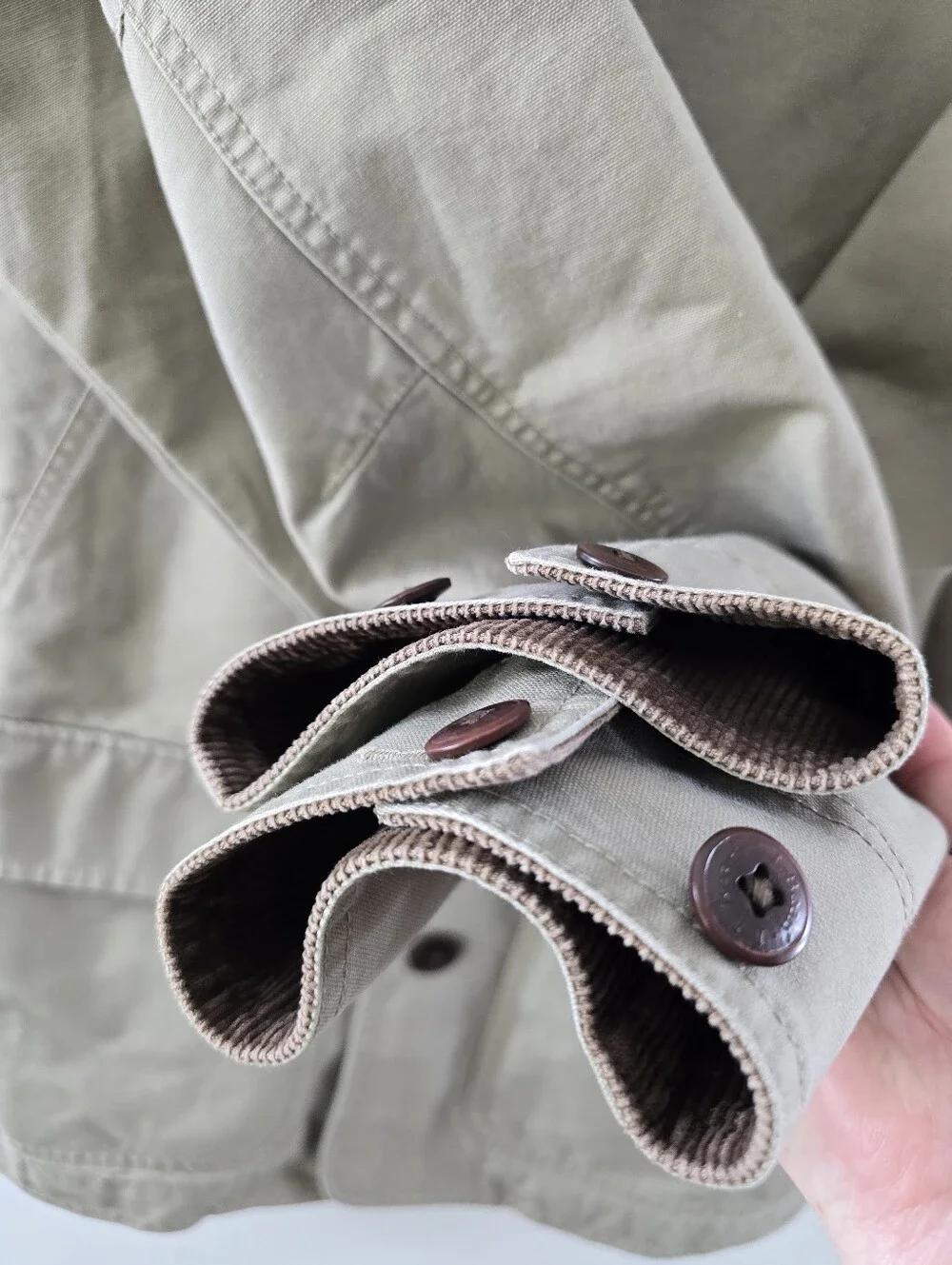 LL Bean Barn Jacket Corduroy Trim Vintage VTG 90s Y2k Chore Coat Button Front M - Picture 7 of 15